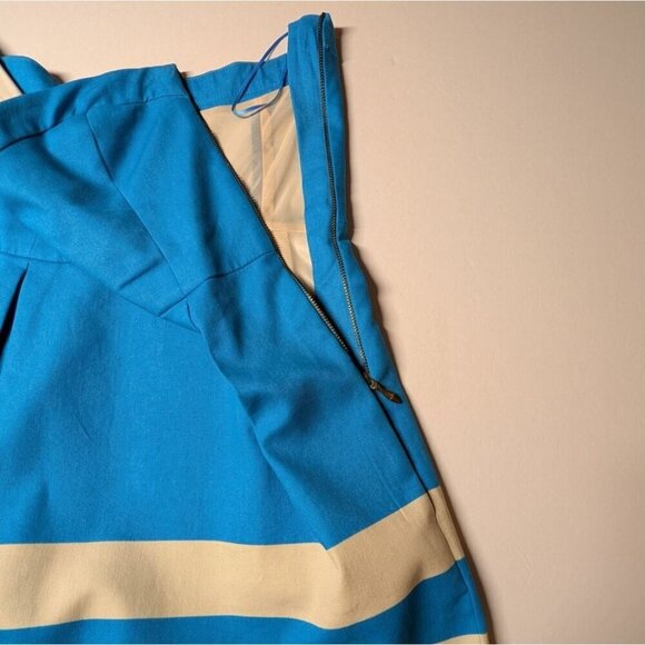 Zara TRF Strapless Mini Dress Womens Medium Coastal Striped Sailor Party Wedding - Picture 6 of 10
